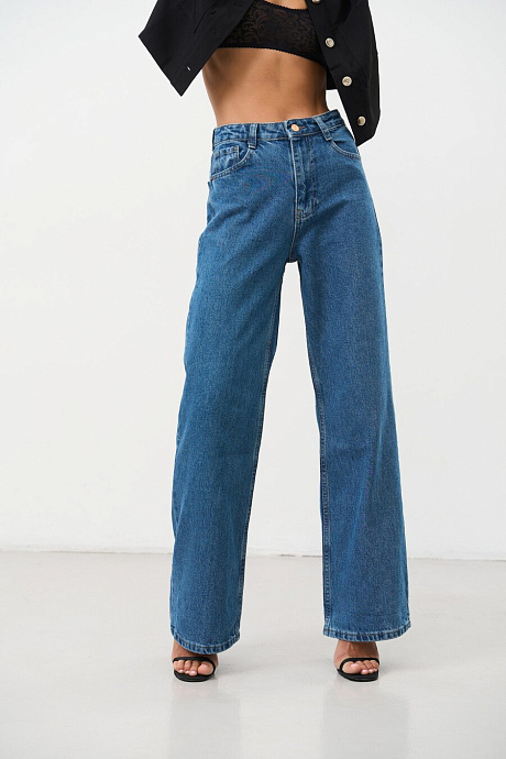 Джинси WIDE LEG MID-RISE, FULL LENGTH синього кольору - 1706