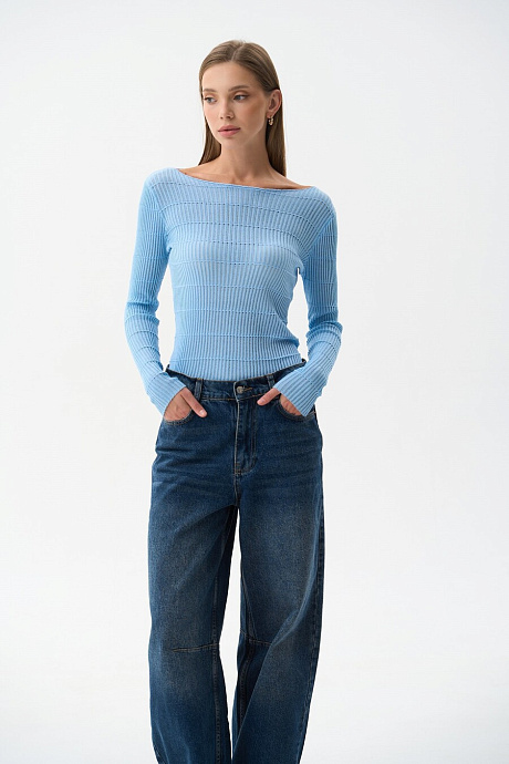 Фактурний джемпер в кольорі blue - 2113-002