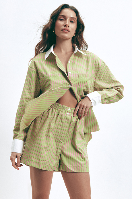 Комплект с рубашкой и шортами в цвете green - 2506-19