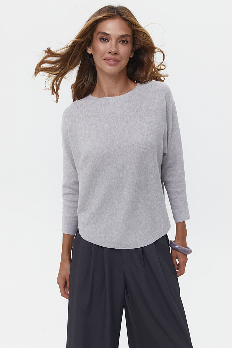 Джемпер с рукавом свободного кроя, grey - 2126-008