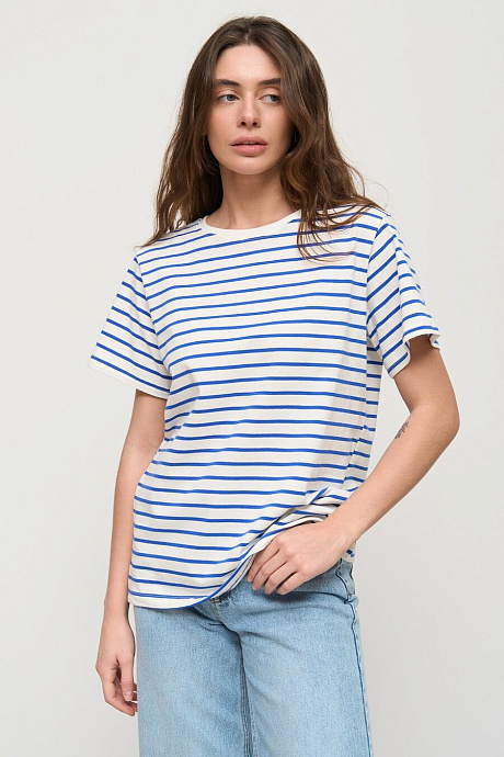 Футболка в полоску цвета blue - 20329-13