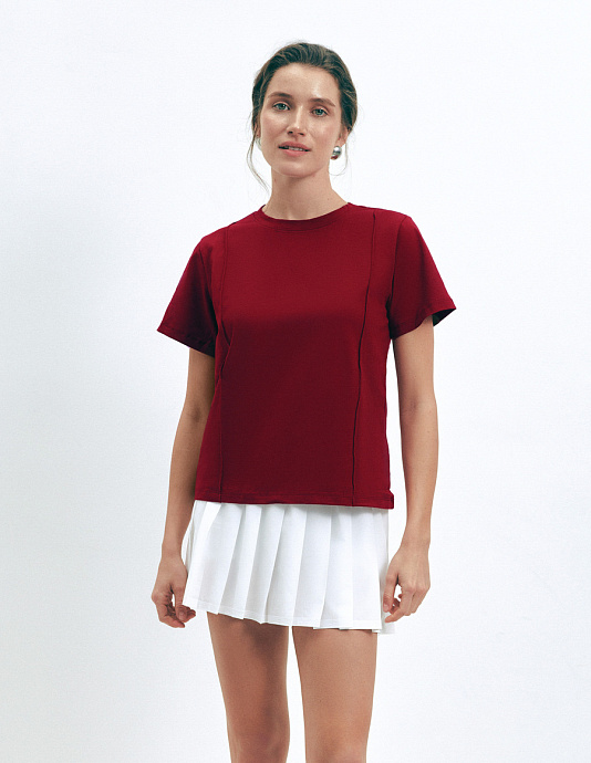 Футболка в цвете burgundy - 3304-21