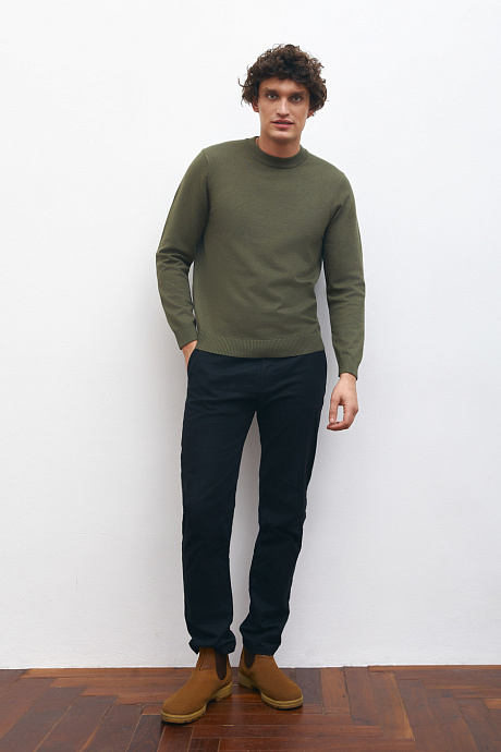 Мужской джемпер с круглым вырезом в цвете green - 8196-226