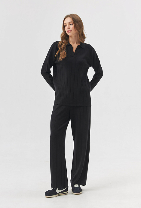 Костюм Polo в широкий рубчик в цвете black - 9569-10723