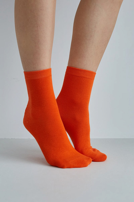Женские высокие носки в цвете red orange - 0023-024