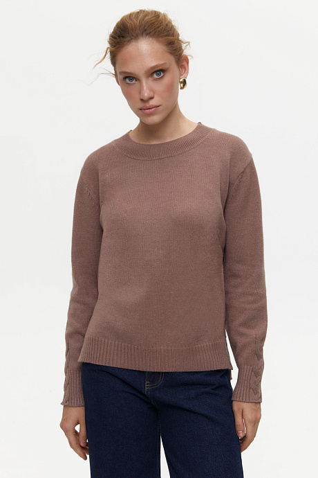 Светр з декоративними деталями, beige - 2021-140