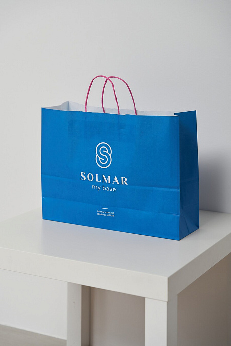 Бумажный пакет Solmar в голубом цвете - 5729