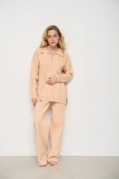 Костюм со свитером и брюками, natural - 9567-80094