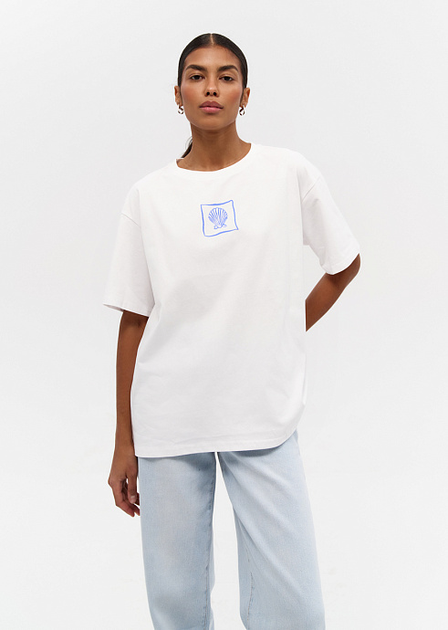 Футболка з принтом "Call of the sea" - 3502-1