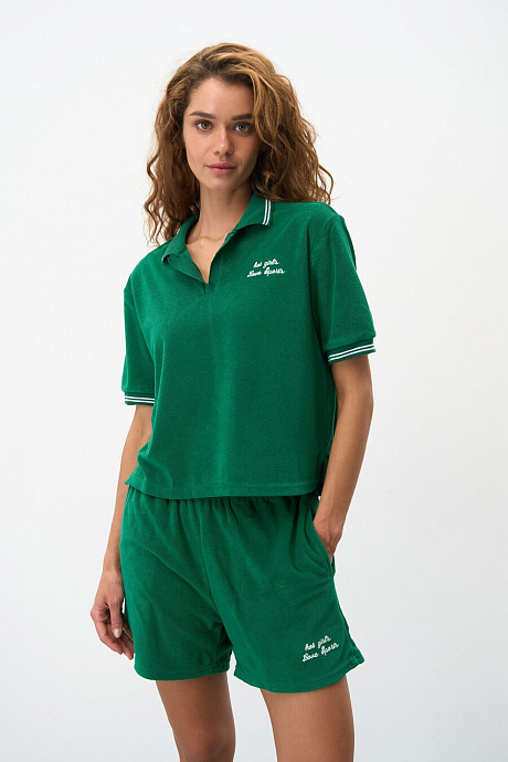 Комплект с футболкой и шортами в цвете green - 2507-16