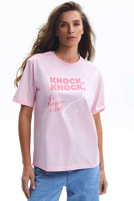Футболка з принтом "Knock, Knock" - 3512-1